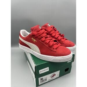 Red PUMA Suede Classic XXI Jr. 6-1/2 C